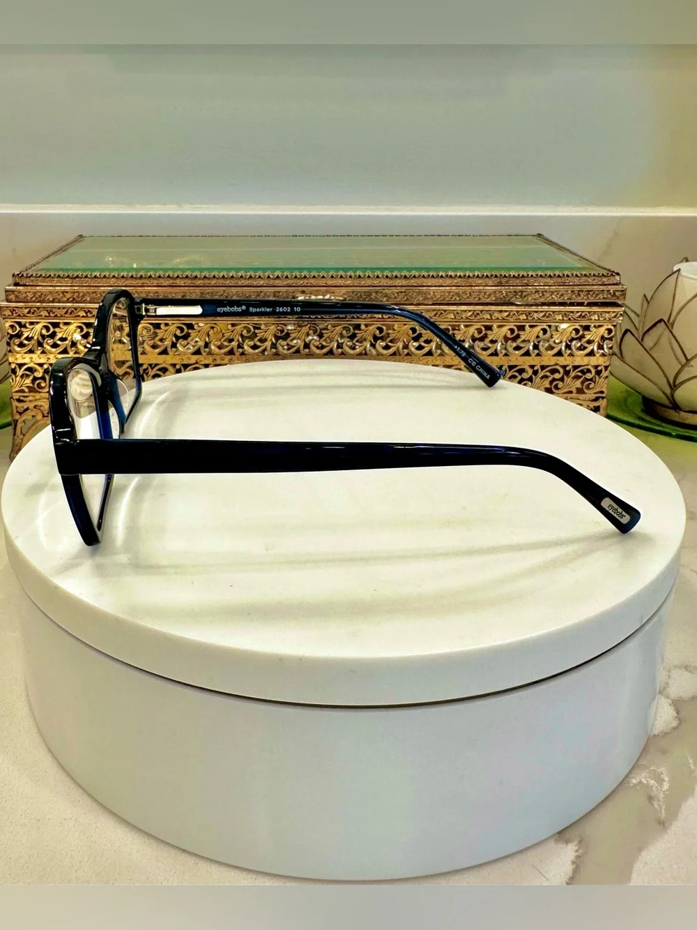 Eyebobs Sparkler Deep Blue Transparent Reading Glasses/Eyeglasses VGUC +1.75